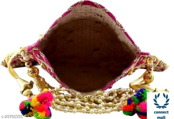  Women's Rajasthani Traditional Potli Bag  - Red